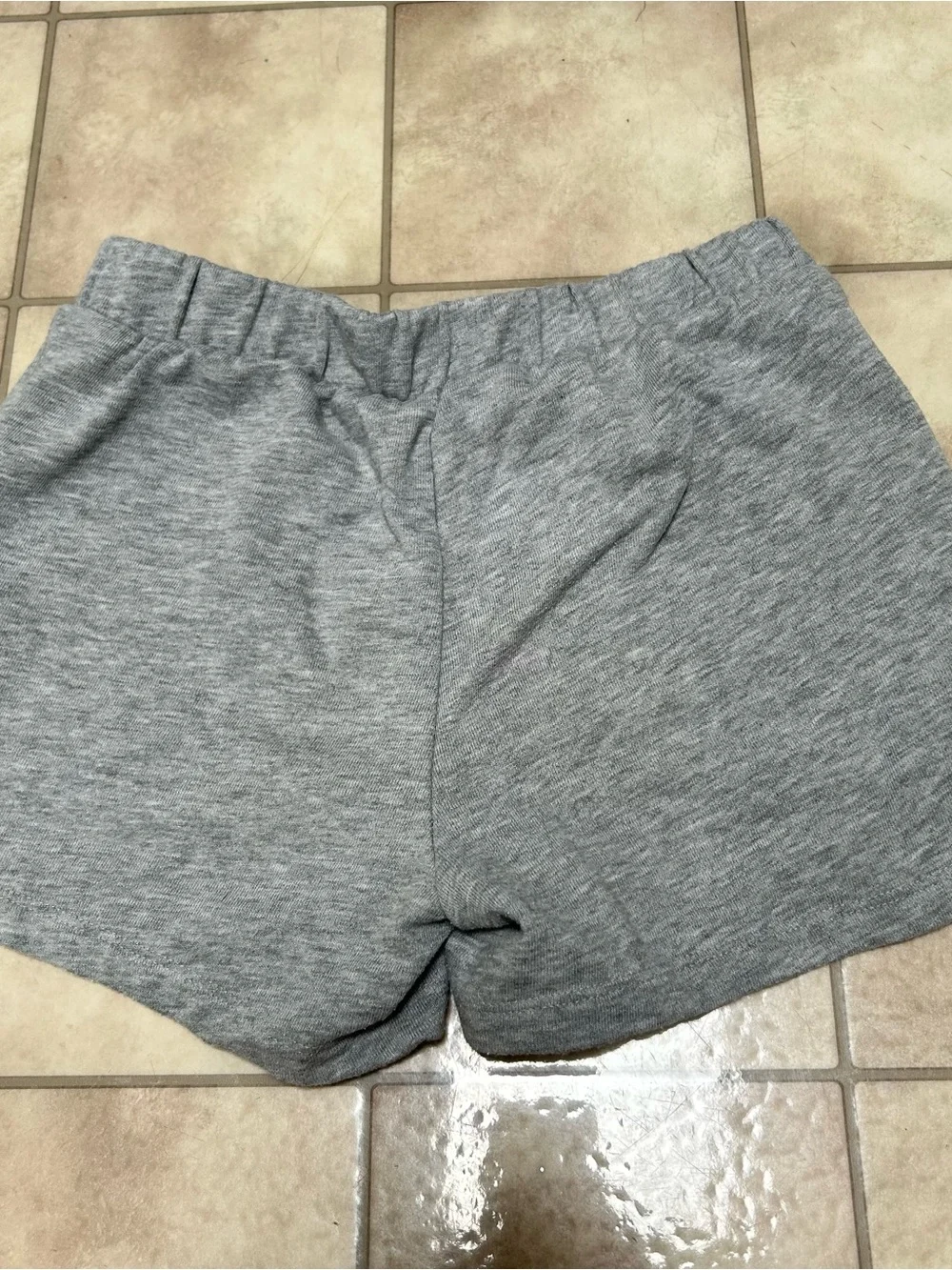 Gap Kids Shorts Girls Large 10 Gray Fleece Sweatshorts Embroidered Sequin Logo